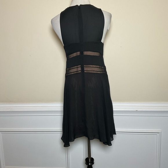 A.L.C. Elin Black Silk Sleeveless Mini Dress With Nude Lining Size 6 - Picture 3 of 7